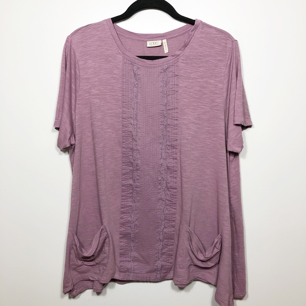 LOGO by Lori Goldstein Blush Tunic Size XL